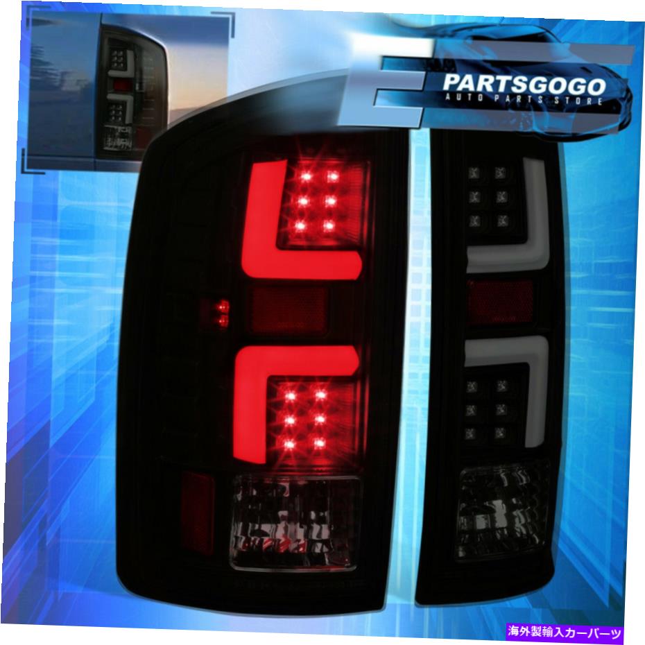 USテールライト 07-08 Dodge RAM 1500 2500 3500 LED DRLチューブブレーキテールライトランプスモーク For 07-08 Dodge Ram 1500 2500 3500 LED DRL Tube Brake Tail Lights Lamps Smoke【並行輸入品】
