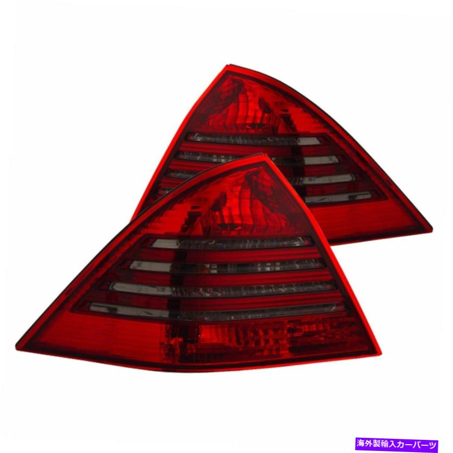 USテールライト Anzo USA Chromeユーロテールライトセットレッド/スモークレンズ、メルセデスCクラス。 221151 Anzo USA Chrome Euro Tail Light Set-Red/Smoke Lens, Mercedes C-Class; 221151【並行輸入品】