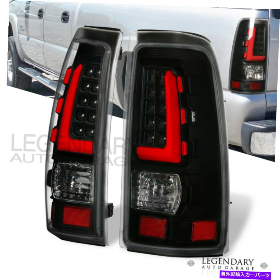 USテールライト 99-06 Silverado / Sierra Red LEDブラック住宅クリアレンズテールライトセット For 99-06 Silverado / Sierra Red LED Black Housing Clear Lens Tail Lights Set【並行輸入品】