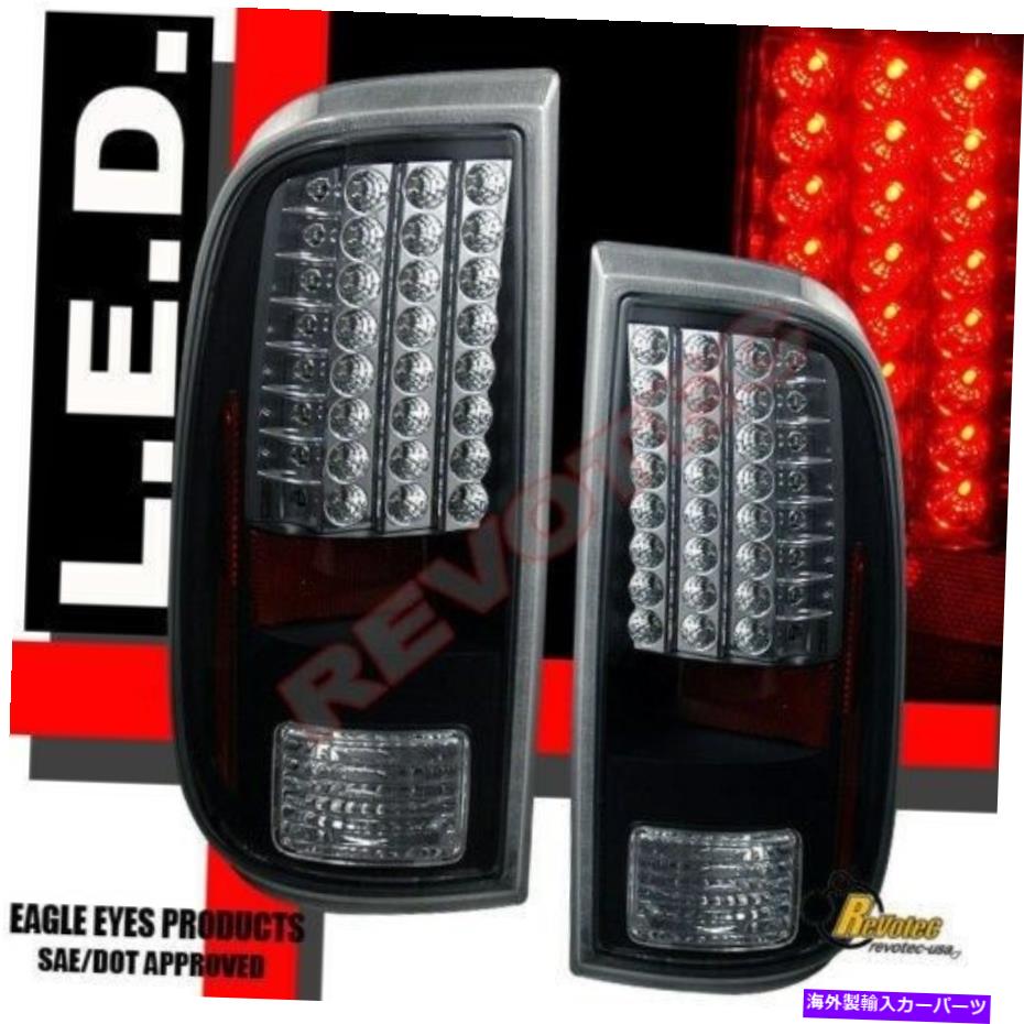 USテールライト 08-16フォードF250 F350 F450スーパーデューティXL XLTピックアップブラックLEDテールライトランプ 08-16 Ford F250 F350 F450 Super Duty XL XLT Pickup Black LED Tail Lights Lamps【並行輸入品】