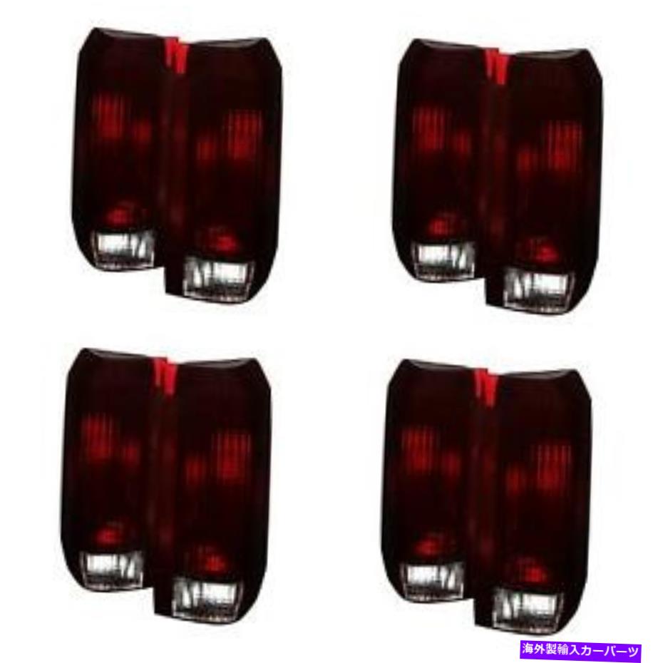 USテールライト xTune 9030567テールライトアセンブリ赤の煙レンズブラックハウジング4パック Xtune 9030567 Tail Light Assembly Red Smoke Lens Black Housing 4 PACK【並行輸入品】