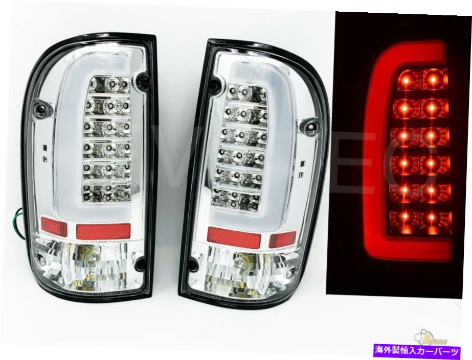 USテールライト Chrome LEDテールライトランプ1対95-00トヨタタコマピックアップ96 97 98 99 Chrome LED Tail Lights Lamps 1 Pair For 95-00 Toyota Tacoma Pickup 96 97 98 99【並行輸入品】