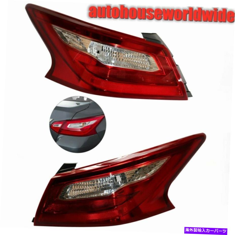 USテールライト フィット2016-2018 Altima Chromeクリアテールライトブレーキランプの交換ペアセット Fit 2016-2018 Altima Chrome Clear Tail Light Brake Lamp Replacement Pair Set【並行輸入品】