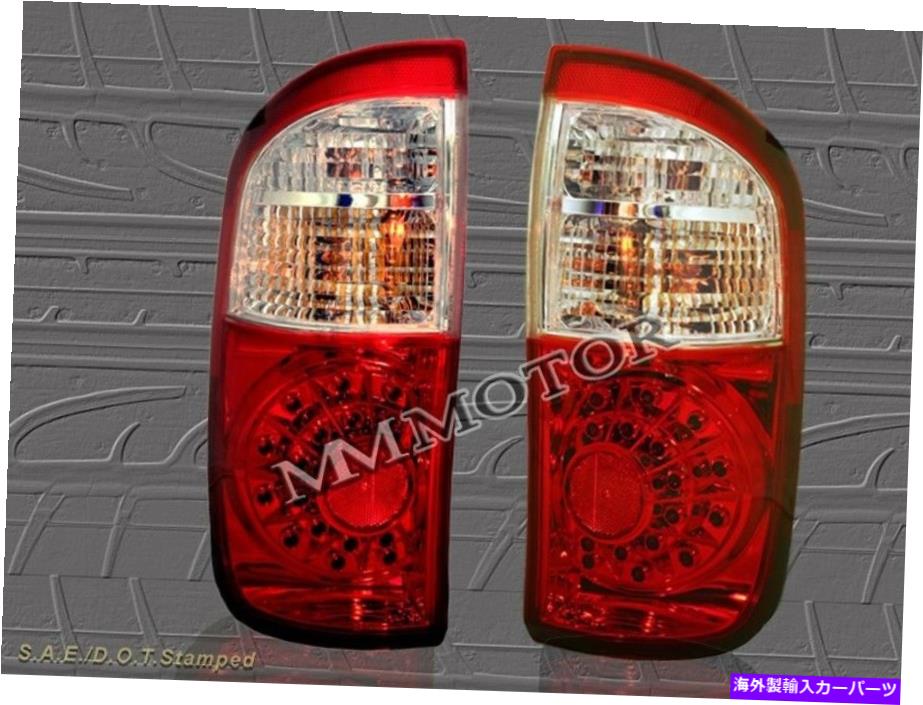 USテールライト 04 05 05 06トヨタツンドラダブルキャブ赤クリアLEDテールライトNew 2005 2006 2004 04 05 06 TOYOTA TUNDRA DOUBLE CAB RED CLEAR LED TAIL LIGHTS NEW 2005 2006 2004【並行輸入品】