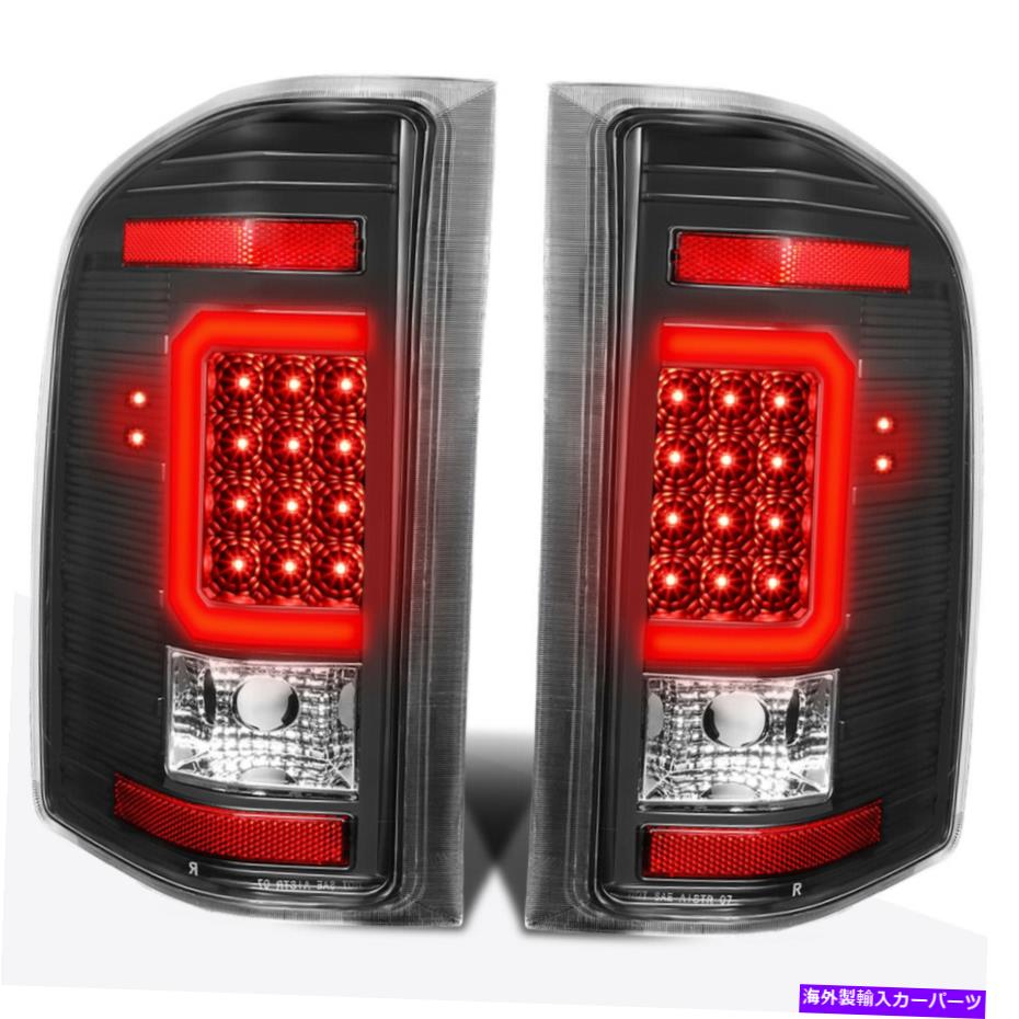 USテールライト 07-14シボリーSilverado Red 3D LED C-BARテールライトリアブレーキ/ストップランプブラック For 07-14 Chevy Silverado Red 3D LED C-Bar Tail Light Rear Brake/Stop Lamp Black【並行輸入品】