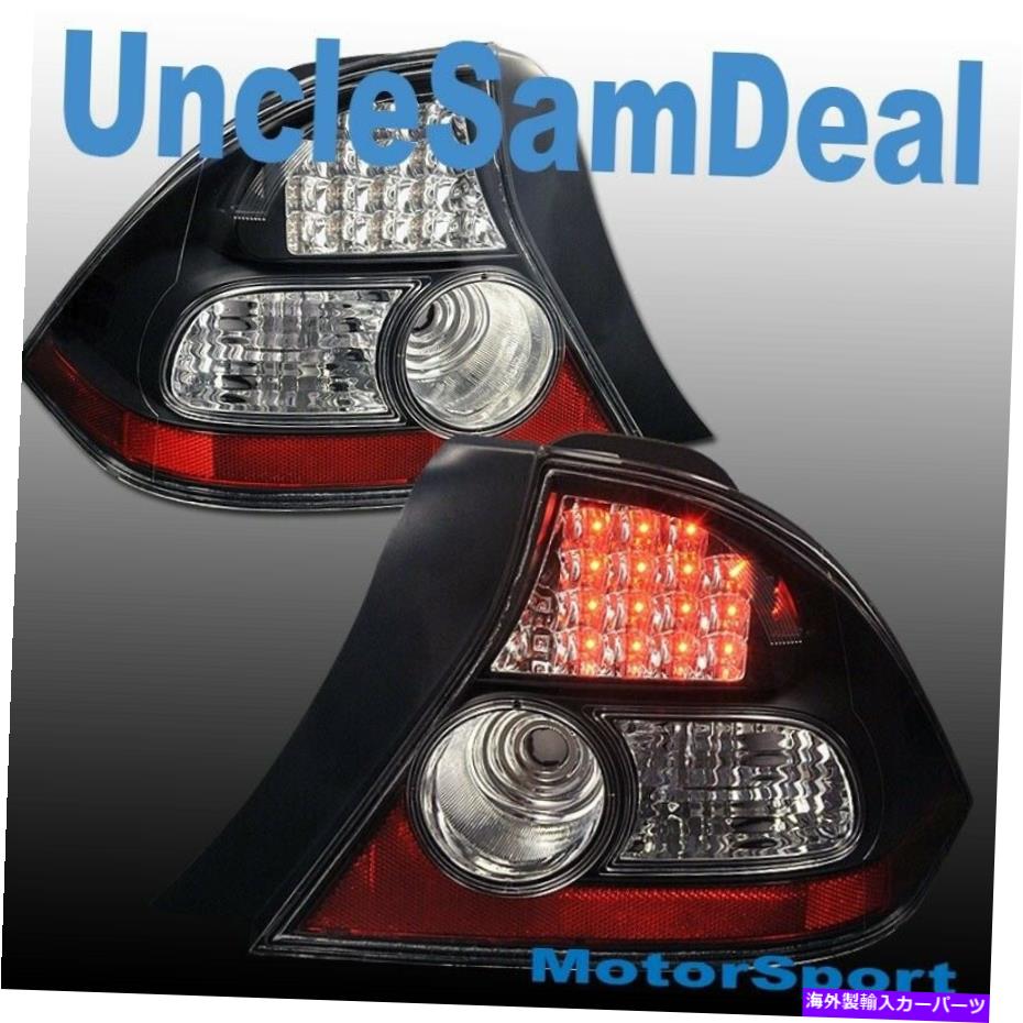 USテールライト 04 05ホンダシビッククーペクリアレンズブラックレッドLEDテールライトダイレクトフィットペア 04 05 HONDA CIVIC COUPE CLEAR LENS BLACK RED LED TAIL LIGHTS DIRECT FIT PAIR【並行輸入品】｜Us Custom Parts Shop USDM