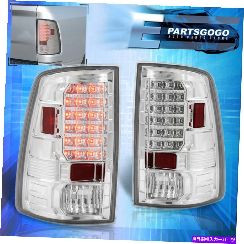 USテールライト 09-18 Dodge RAM 1500/2500/3500 LEDテールライトランプアセンブリクロムクリア For 09-18 Dodge RAM 1500/2500/3500 LED Tail Lights Lamps Assembly Chrome Clear【並行輸入品】