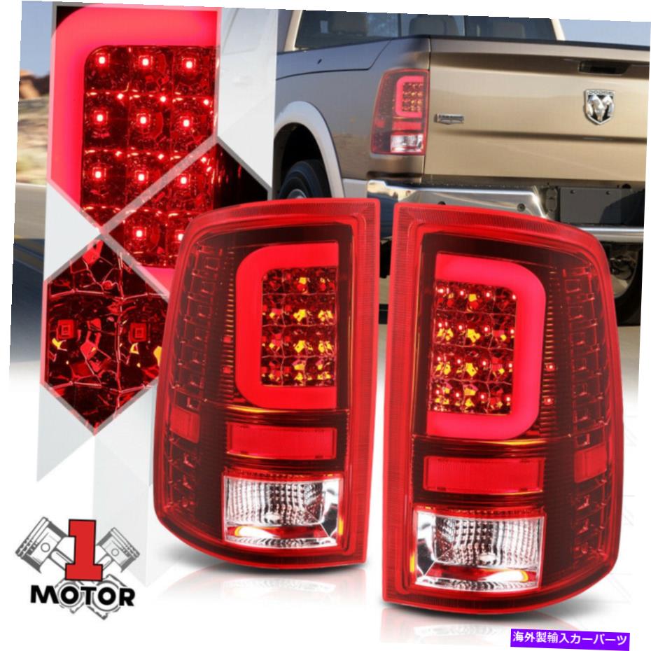 USテールライト クローム/赤*トロンLEDバー* 09-17ドッジラムのための3D赤Cネオンテールライトブレーキランプ Chrome/Red*TRON LED BAR*3D Red-C Neon Tail Light Brake Lamp for 09-17 Dodge Ram【並行輸入品】