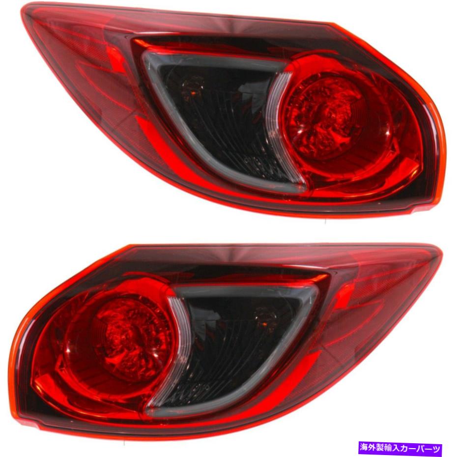 USテールライト 2013-2016 Mazda CX-5外部クリア/レッドW /電球2PCSのためのハロゲンテールライトセット Halogen Tail Light Set For 2013-2016 Mazda CX-5 Outer Clear/Red w/ Bulbs 2Pcs【並行輸入品】