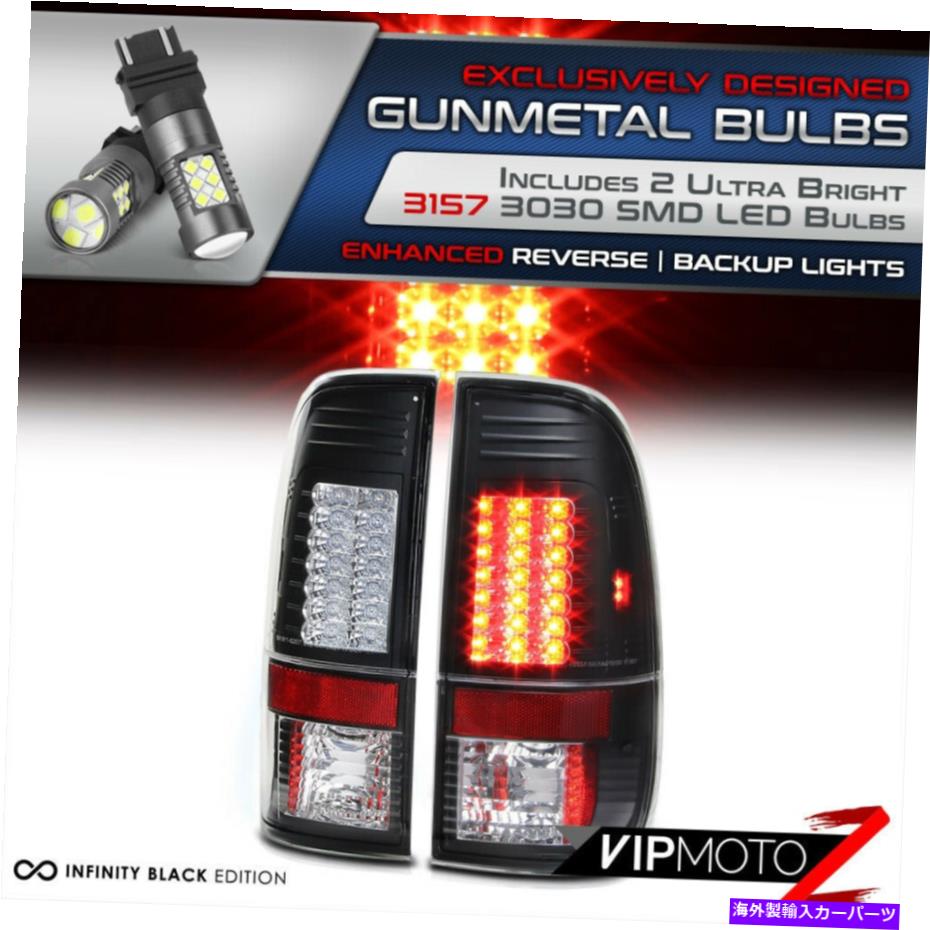 USテールライト * 1700LMS LED電球リバース*フォード97-03 F150トラックL + Rブラックテールブレーキライトペア *1700LMs LED Bulb Reverse* FORD 97-03 F150 Truck L+R Black Tail Brake Light Pair【並行輸入品】