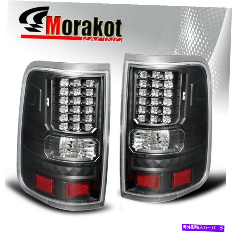 USテールライト フォードF150 04-08左/右ブレーキストップLEDテールライトブラックハウジングクリアレンズ Ford F150 04-08 Left/Right Brake Stop LED Tail Light Black Housing Clear Lens【並行輸入品】