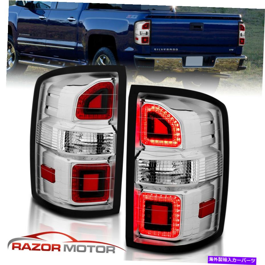 USテールライト [明るいLED] 2014 2015 2015 2017 GMC Sierra 1500/2500/3500 HDクロームテールライト [Bright LED] 2014 2015 2016 2017 GMC Sierra 1500/2500/3500 HD Chrome Tail Lights【並行輸入品】｜Us Custom Parts Shop USDM