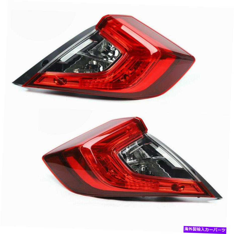 USテールライト Honda Civic Sedan 2016 2017 2018リアテールランプ右景色と左ペア FIT HONDA CIVIC SEDAN 2016 2017 2018 REAR TAIL LAMPS RIGHT & LEFT PAIR US Seller【並行輸入品】