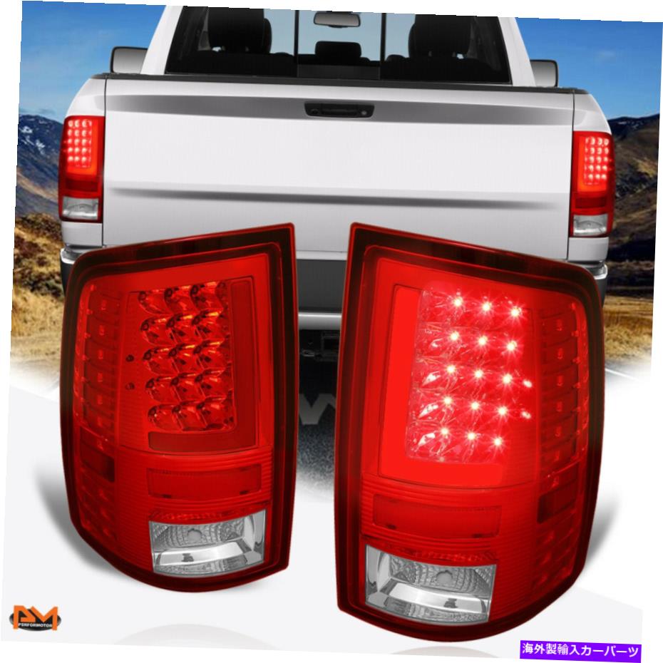 USテールライト 09-17ドッジRAMピックアップレッド3D LED Lバーテールライトリアブレーキ/リバースランプ For 09-17 Dodge Ram Pickup Red 3D LED L-Bar Tail Light Rear Brake/Reverse Lamp【並行輸入品】