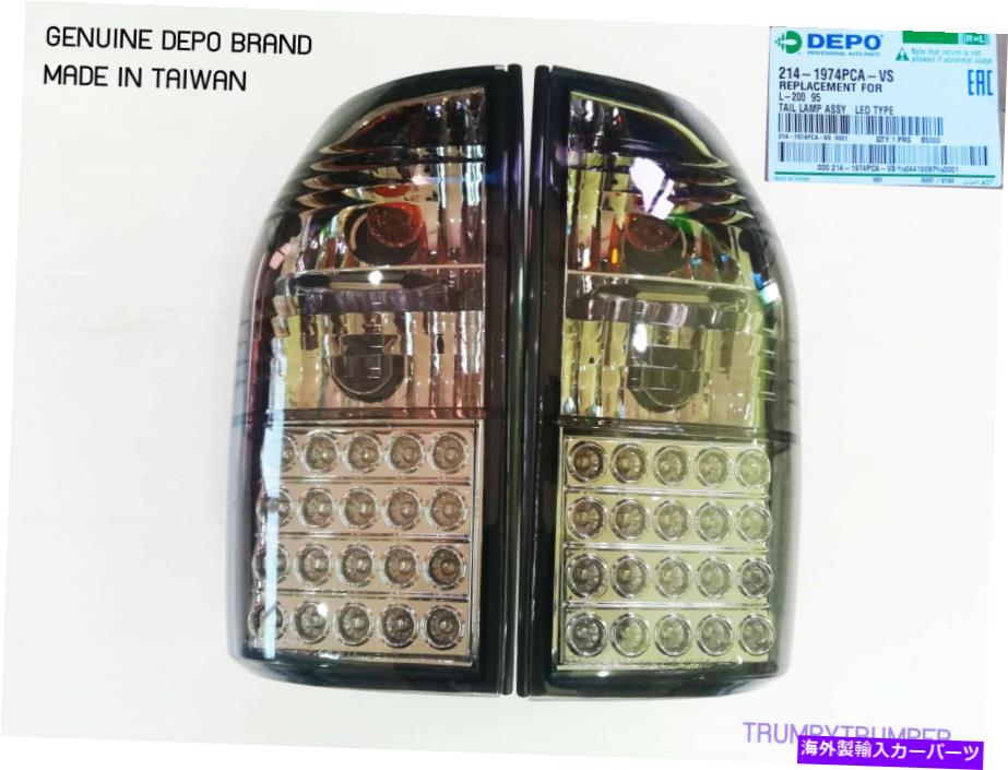 USテールライト 三菱L200 Strada MK3 95-04のための純正のDEPO LEDテールライトリアランプ GENUINE DEPO LED TAIL LIGHT REAR LAMP FOR MITSUBISHI L200 STRADA MK3 95-04【並行輸入品】