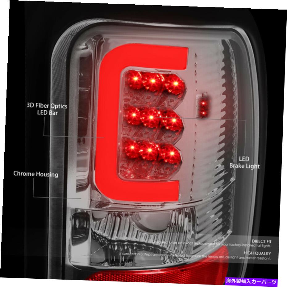 USテールライト [LED Cチューブバー] 94-02ドッジRAM 1500 2500 3500 3500テールライトブレーキランプクロム [LED C-TUBE BAR]FOR 94-02 DODGE RAM 1500 2500 3500 TAIL LIGHT BRAKE LAMPS CHROME【並行輸入品】
