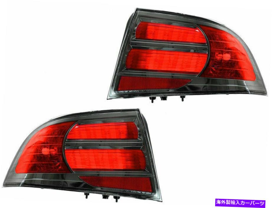 USテールライト Acura TL S型2004-2008黒のテールライトテールライトリアランプセットペア FITS ACURA TL S TYPE 2004-2008 BLACK TAILLIGHTS TAIL LIGHTS REAR LAMPS SET PAIR【並行輸入品】