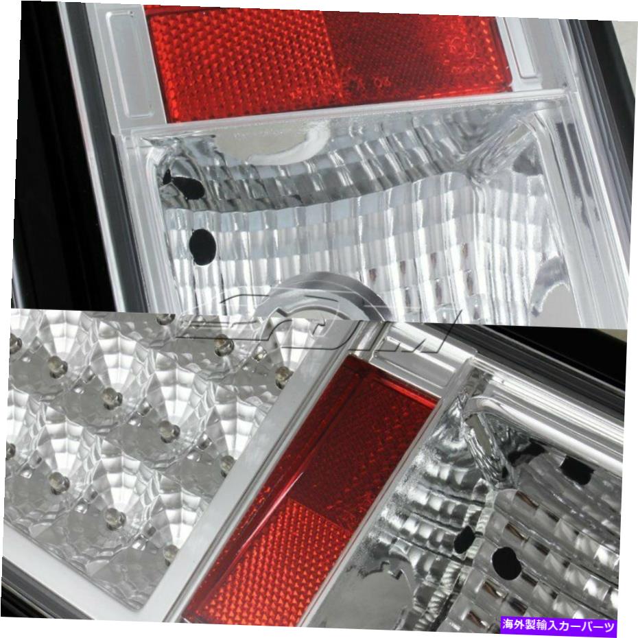 USテールライト 03-09 HUMMER H2クロームハウジング透明レンズLEDリアブレーキテールライトランプ For 03-09 Hummer H2 Chrome Housing Clear Lens LED Rear Brake Tail Lights Lamps【並行輸入品】