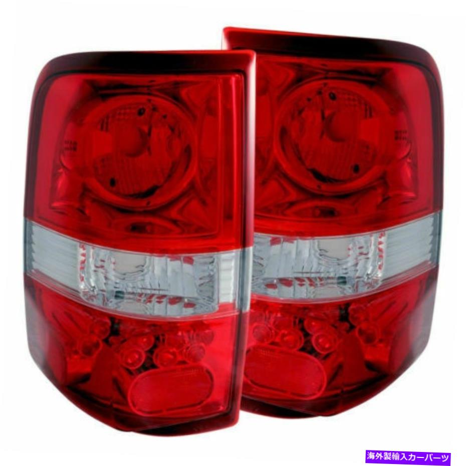USテールライト Anzo 211058赤クリア白熱LEDスタイルテールライトフィット04-08フォードF150 Anzo 211058 Red Clear Incandescent Led Style Tail Lights fit for 04-08 Ford F150【並行輸入品】