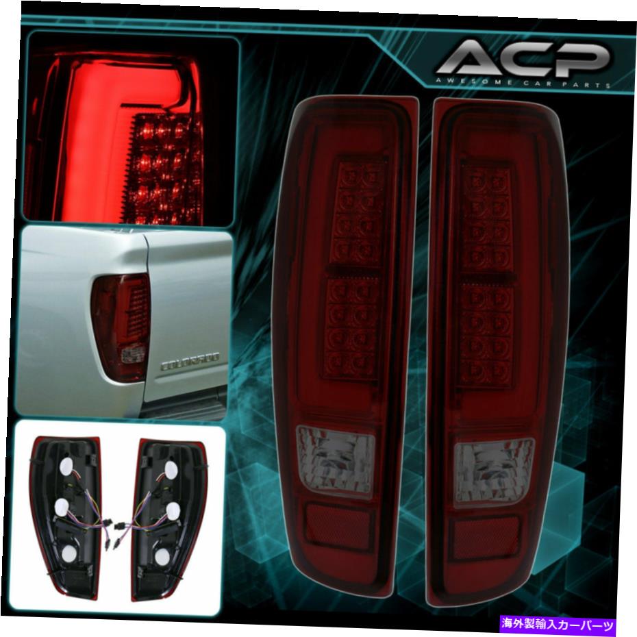 USテールライト 04-12キャニオンリアテールライトアセンブリLEDランプクロムハウジングスモークレッドレンズ 04-12 Canyon Rear Tail Light Assembly LED Lamps Chrome Housing Smoke Red Lens【並行輸入品】