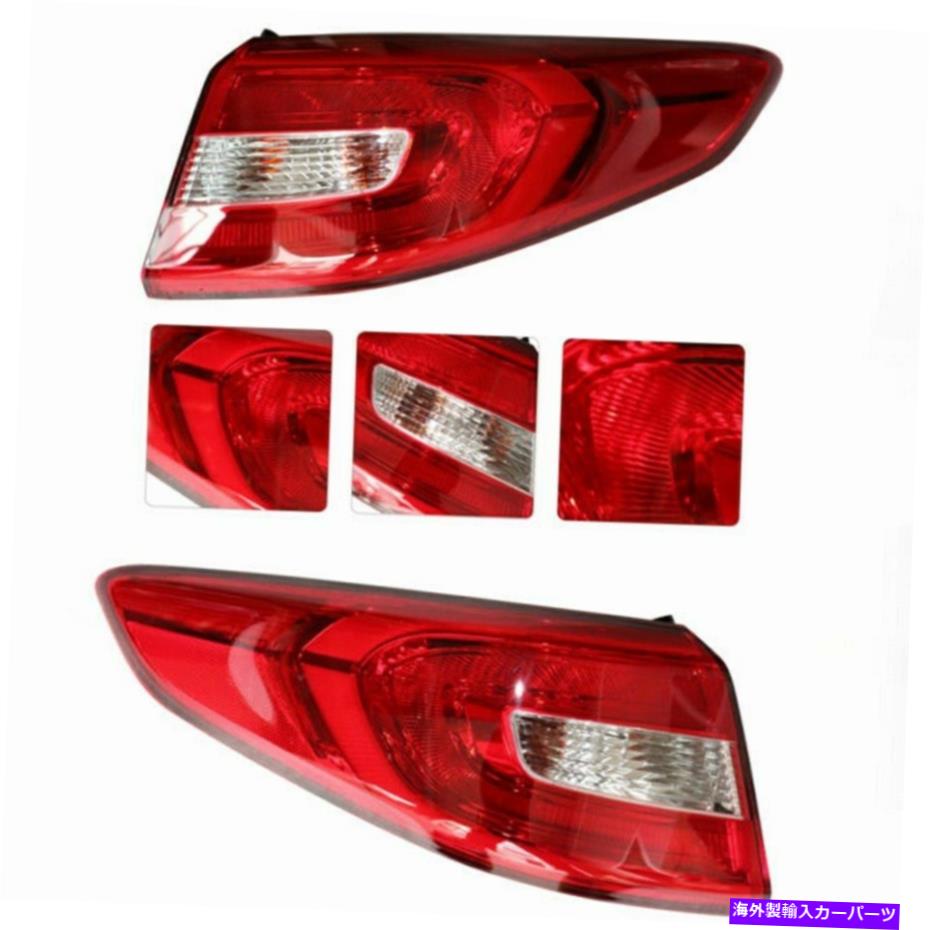 USテールライト Hyundai Sonata 2015 - 2017 Taillight赤リアブレーキ外側テールライトランプ For Hyundai Sonata 2015 - 2017 Taillight Red Rear Brake Outer Tail Light Lamps【並行輸入品】