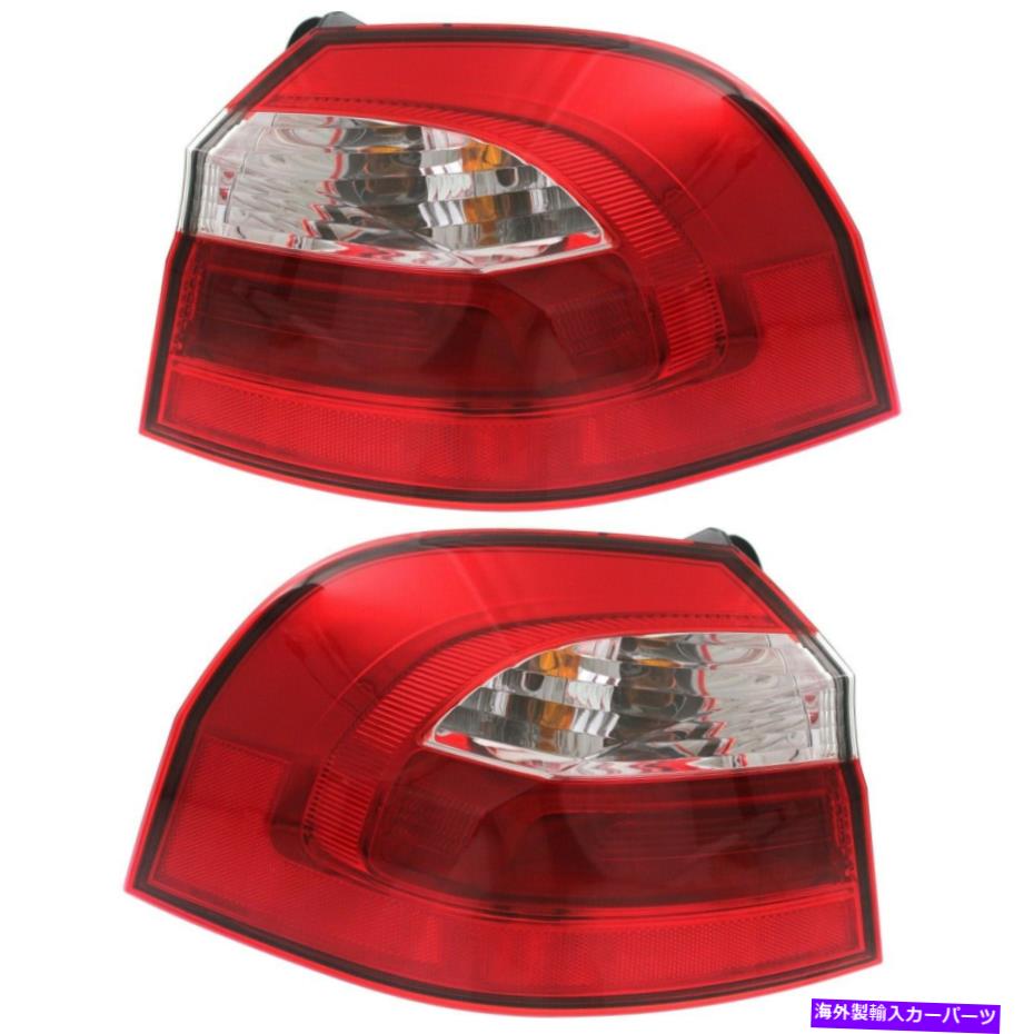 USテールライト 2012-2017 Kia Rio hatchbackの外部クリアW /球根2pcsのためのハロゲンテールライトセット Halogen Tail Light Set For 2012-2017 Kia Rio Hatchback Outer Clear w/ Bulbs 2Pcs【並行輸入品】