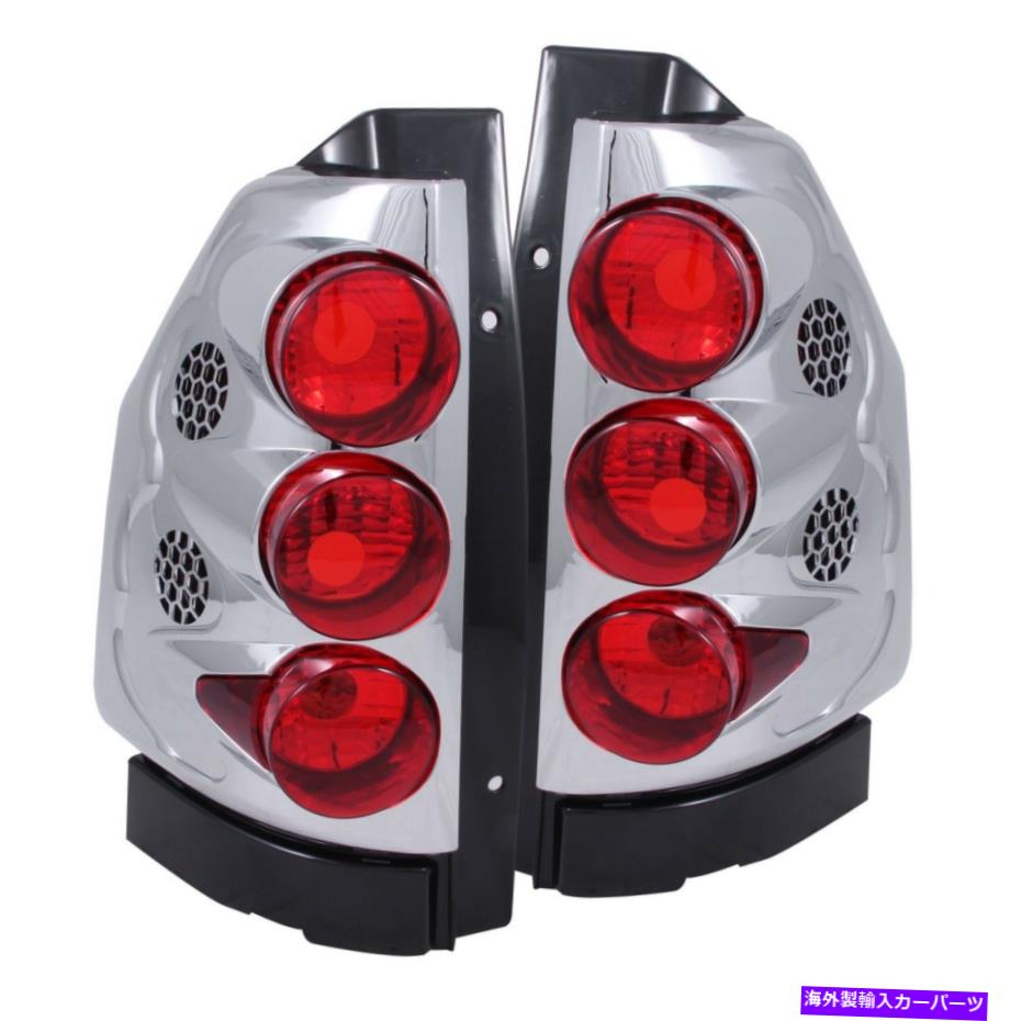 USテールライト Anzo 211091 Chromeハロゲンの赤/白の白熱焼灼テールライト02-08 Anzo 211091 Chrome Halogen Red/White Incandescent Tail Lights for 02-08 Envoy【並行輸入品】