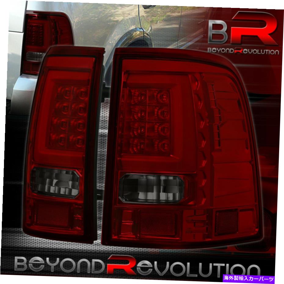 USテールライト 2002年2003 2004 2004 2005フォードエクスプローラレッドスモークレンズホワイトチューブLEDテールランプ For 2002 2003 2004 2005 Ford Explorer Red Smoke Lens White Tube LED Tail Lamps【並行輸入品】