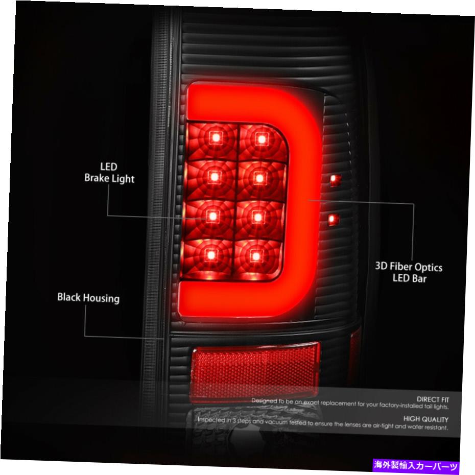 USテールライト 2008-2016 Ford F250-F550スーパーデューティのためのペアブラックLED C-BARテールバークライト PAIR BLACK LED C-BAR TAIL BARKE LIGHT FOR 2008-2016 FORD F250-F550 SUPER DUTY【並行輸入品】