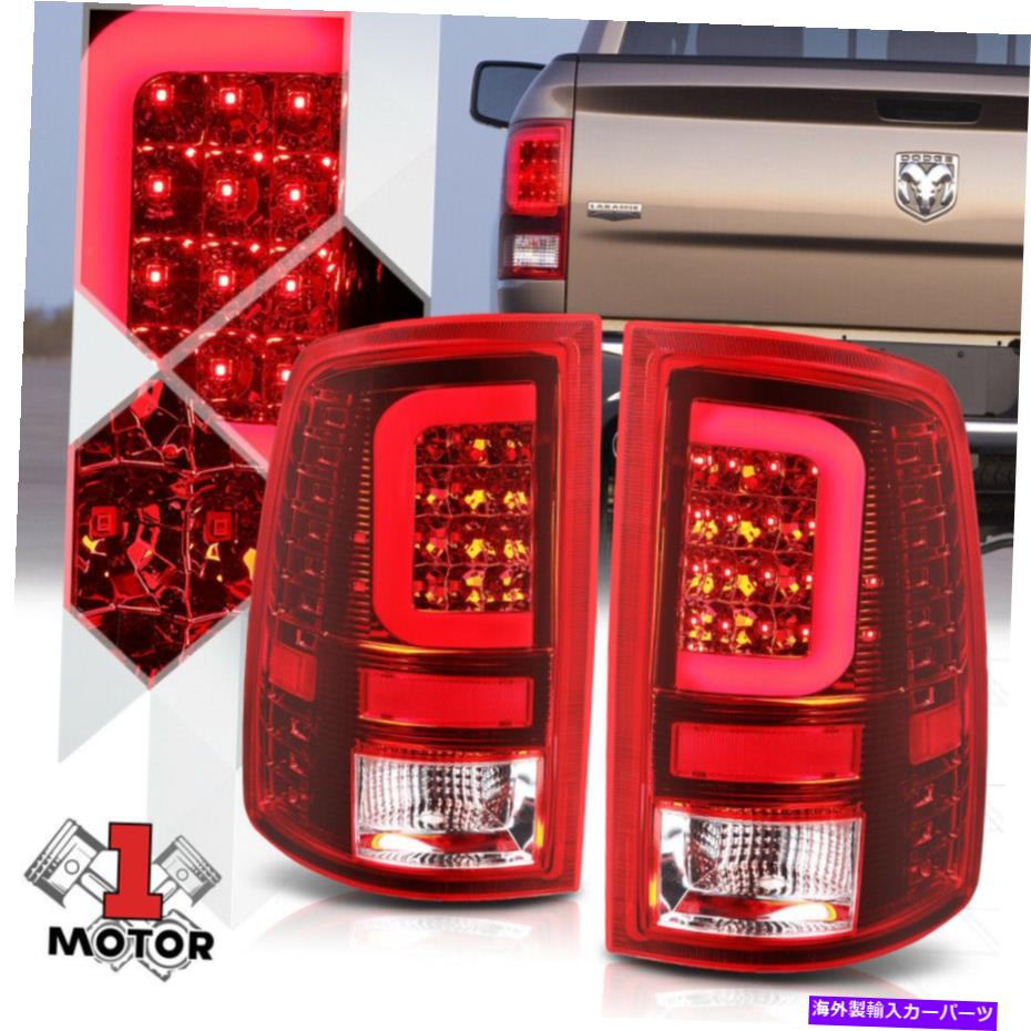 USテールライト クロム/赤*トロンLED C-BAR * NEONチューブテールライトブレーキランプはDodge Ram Chrome/Red *TRON LED C-BAR* Neon Tube Tail Light Brake Lamp for 09-17 Dodge Ram【並行輸入品】