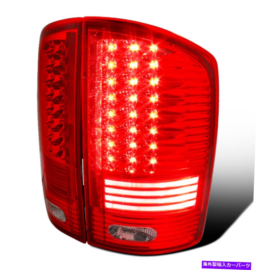 USテールライト 2002-2006 Dodge Ram 1500/2500/3500ピックアップ赤LEDテールブレーキライトランプ For 2002-2006 Dodge Ram 1500/2500/3500 Pickup Red LED Tail Brake Lights Lamps【並行輸入品】