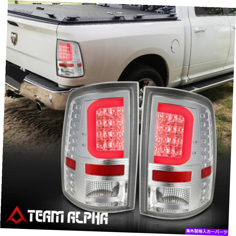 USテールライト フィット2009-2017 Dodge Ram {LED赤C-Bar}クロム/クリアブレーキランプリアテールライト Fits 2009-2017 Dodge Ram {LED RED C-BAR} Chrome/Clear Brake Lamp Rear Tail Light【並行輸入品】