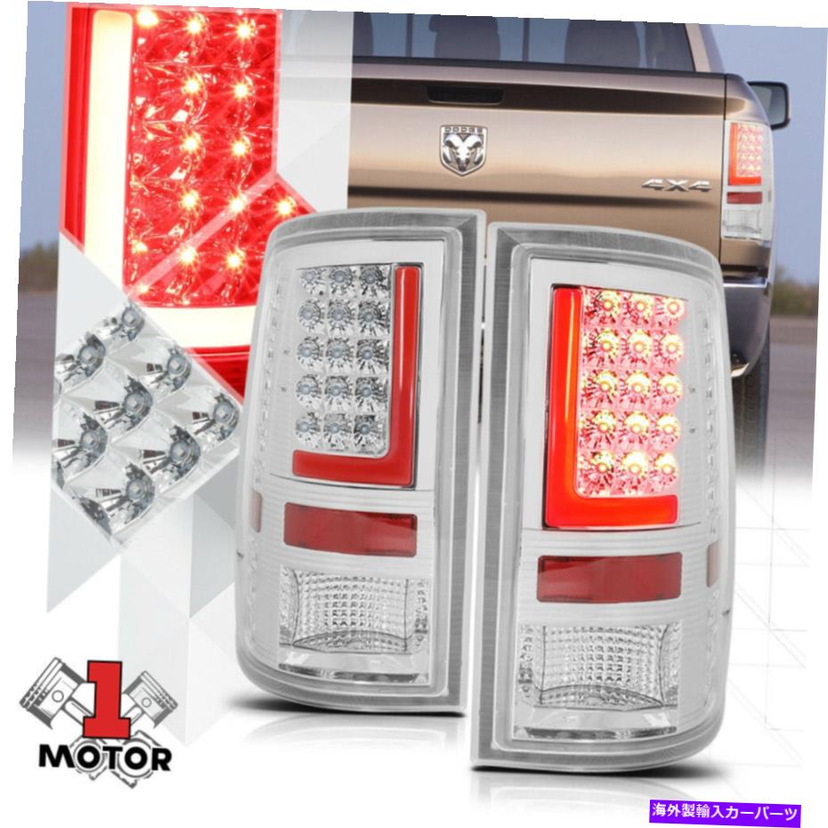 USテールライト クロム/クリア*トロンLEDバー* 09-17 RAMのための3D Red-Lネオンテールライトブレーキランプ Chrome/Clear *TRON LED BAR* 3D Red-L Neon Tail Light Brake Lamp for 09-17 Ram【並行輸入品】