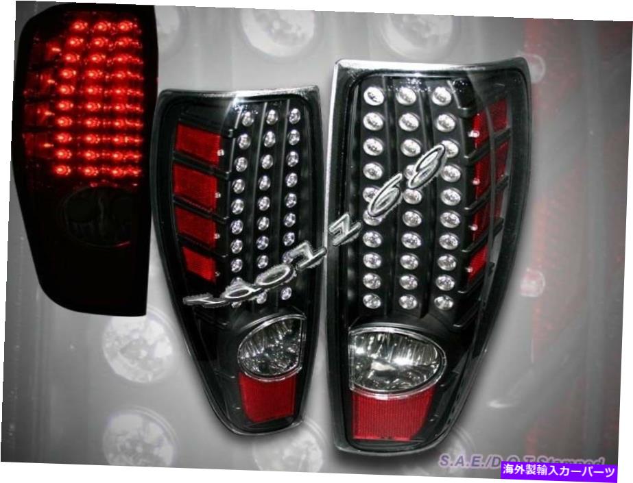 USテールライト 04-09 Chevy Colorado / GMCキャニオンLEDテールライトブラックスタイルペアNEW 04-09 CHEVY COLORADO / GMC CANYON LED TAIL LIGHTS BLACK STYLE PAIR NEW【並行輸入品】