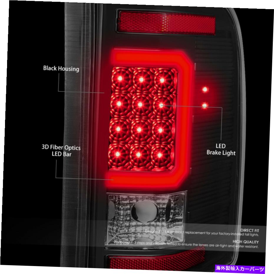 USテールライト 2007-2014 Silveradoのための赤いC-BARテールライトブレーキランプのペアブラッククリア3D LEDの赤いC-BARテールライトブレーキランプ PAIR BLACK CLEAR 3D LED RED C-BAR TAIL LIGHT BRAKE LAMP FOR 2007-2014 SILVERADO【並行輸入品】