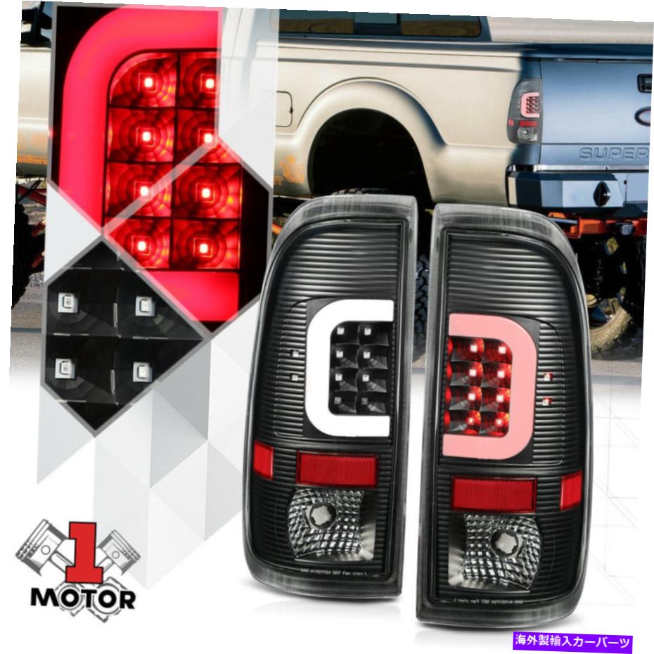 USテールライト ブラック/クリア*トロンLED C-BAR * NEONチューブテールライト08-16 FORD F250 F350 F450 Black/Clear *TRON LED C-BAR* Neon Tube Tail Light for 08-16 Ford F250 F350 F450【並行輸入品】