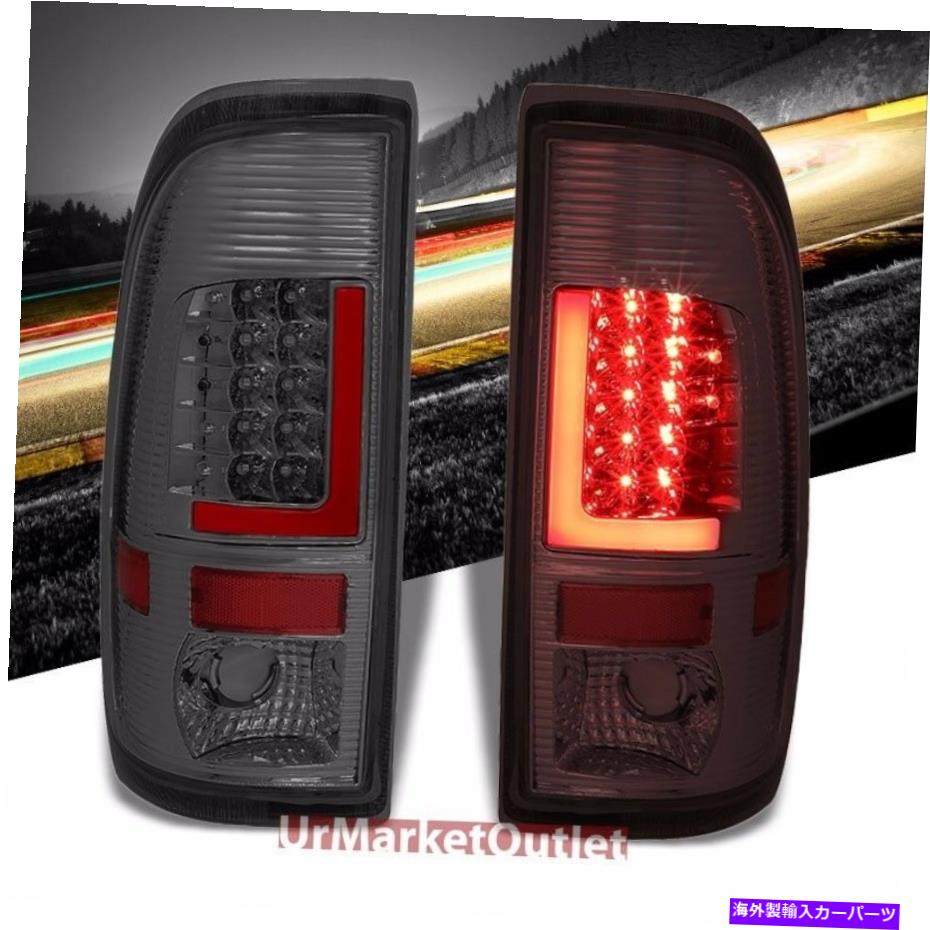 USテールライト クロム/スモークレンズレッド3D LEDバーターンブレーキテールライトランプは97枚のフォードトラック用 Chrome/Smoke Lens Red 3D LED Bar Turn Brake Tail Light Lamp For 97-UP Ford Truck【並行輸入品】