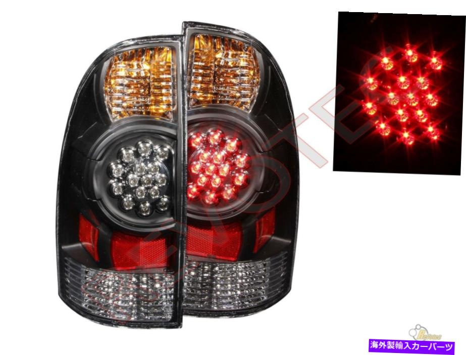 USテールライト Black LEDテールライトランププラグアンドプレイトヨタタコマピックアップ Black LED Tail Lights Lamps Plug & Play For 2005-2015 Toyota Tacoma Pickup【並行輸入品】