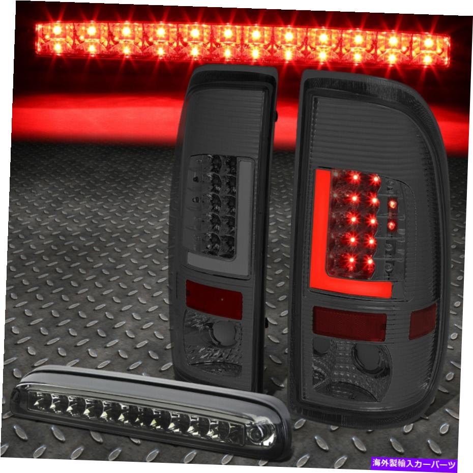 USテールライト 08-16フォードスーパーデューティ3D LED L-BARテールライト+ 3番目のブレーキランプクロム/スモーク FOR 08-16 FORD SUPER DUTY 3D LED L-BAR TAIL LIGHT+THIRD BRAKE LAMP CHROME/SMOKED【並行輸入品】
