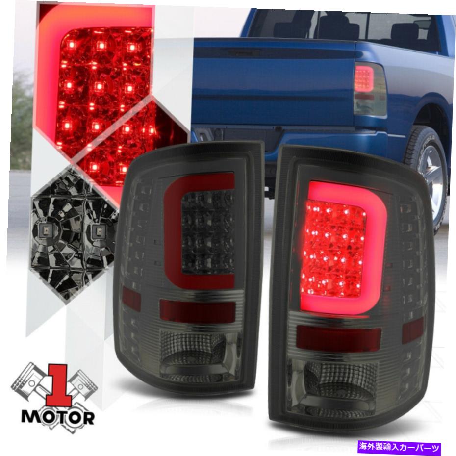 USテールライト クロム/スモーク*トロンLEDバー* 09-17 RAM用の3D Red-Cネオンテールライトブレーキランプ Chrome/Smoked *TRON LED BAR* 3D Red-C Neon Tail Light Brake Lamp for 09-17 Ram【並行輸入品】