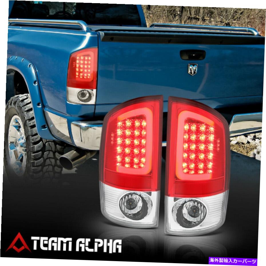 USテールライト FITS 2007-2009ドッジRAM {LED RED C-BAR}クローム/レッドブレーキランプリアテールライト Fits 2007-2009 Dodge Ram {LED RED C-BAR} Chrome/Red Brake Lamp Rear Tail Light【並行輸入品】