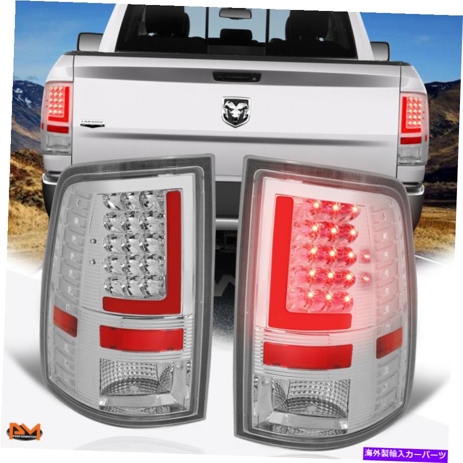 USテールライト 09~17ドッジRAMピックアップレッド3D LED Lバーテールライトリアリバースランプクロム For 09-17 Dodge Ram Pickup Red 3D LED L-Bar Tail Light Rear Reverse Lamp Chrome【並行輸入品】