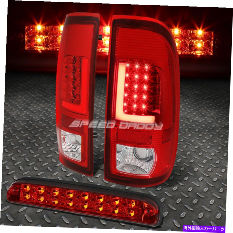 USテールライト 08-16のための3次元LED L-ストリーククロム赤テール+二重列3RDブレーキライト 3D LED L-STREAK CHROME RED TAIL+DUAL-ROW 3RD BRAKE LIGHT FOR 08-16 SUPER DUTY【並行輸入品】|Us Custom Parts Shop USDM
