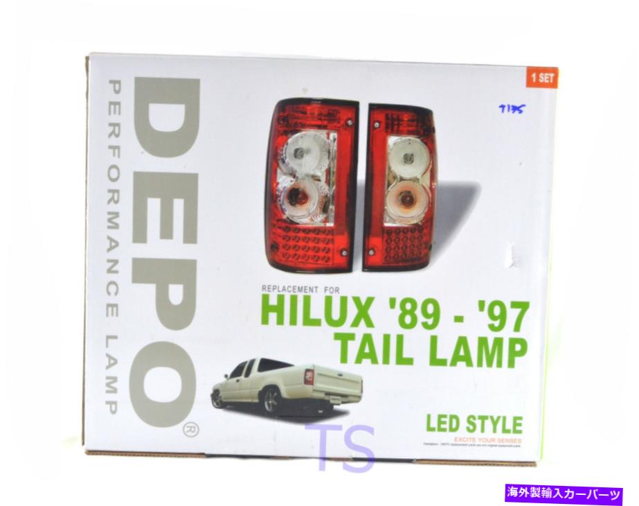 USテールライト 赤いLED LH + RHバックリアテールライトランプFit Toyota Hilux MK3 LN RN 1989-1997 RED LED LH+RH BACK REAR TAIL LIGHT LAMPS FIT TOYOTA HILUX MK3 LN RN 1989-1997【並行輸入品】