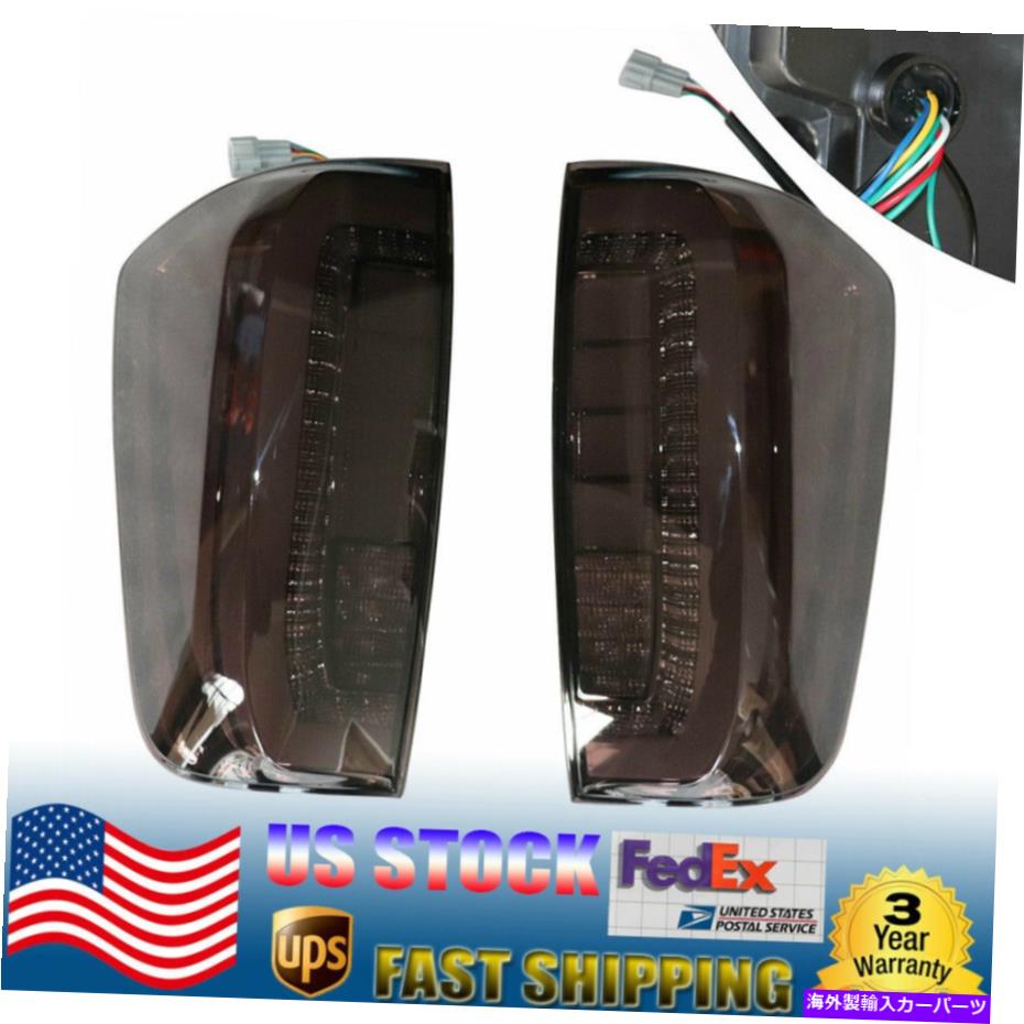 USテールライト 日産ナバラNP300 D23 2015-2019のための煙レンズLEDテールランプライトのトリム Smoke Lens LED Tail Lamp Lights Trim For Nissan Navara NP300 D23 2015-2019【並行輸入品】