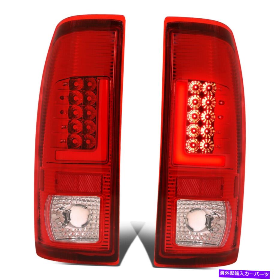 USテールライト （3D LED L字型バー）08-16フォードF250-F550のための赤いレンズテールブレーキライトランプ (3D LED L-SHAPE BAR) Red Lens Tail Brake Light Lamps for 08-16 Ford F250-F550【並行輸入品】