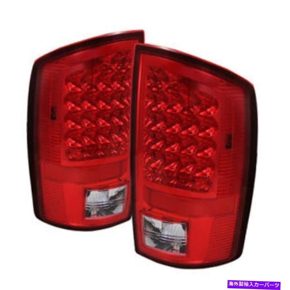 USテールライト JDragon Fit Dodge 2002-2006 RAM 1500/2500/3500赤クリアLEDテールライトLH＆RH Jdragon Fit Dodge 2002-2006 Ram 1500/2500/3500 Red Clear LED Tail Lights LH & RH【並行輸入品】