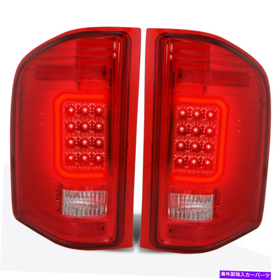 USテールライト 07-14シボリーSilverado 3D LED C-BARテールライトリアストップリバースランプレッド For 07-14 Chevy Silverado 3D LED C-Bar Tail Light Rear Stop Reverse Lamps Red【並行輸入品】