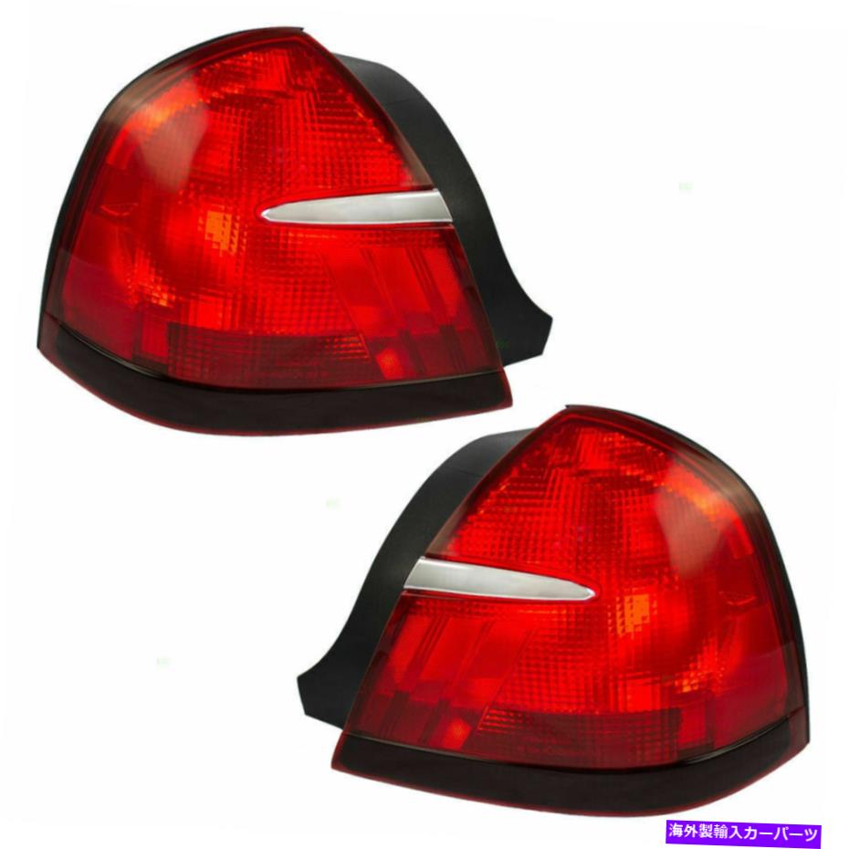 USテールライト 98-02 Mercury Grand Marquisクォーターマウント3電球ランプセットペアテールライト For 98-02 Mercury Grand Marquis Quarter Mounted 3 Bulb Lamps Set Pair Taillights【並行輸入品】