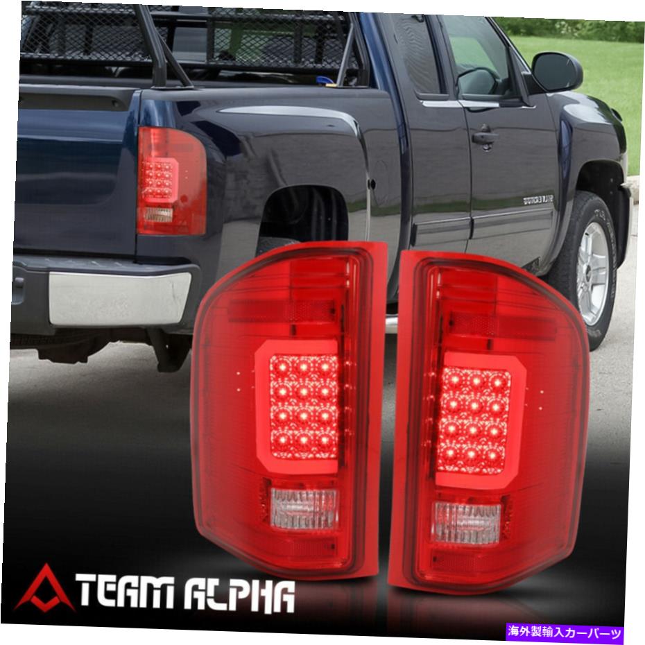 USテールライト フィット2007-2014 Chevy Silverado {ネオンチューブLED C-BAR}クロム/レッドテールライトランプ Fits 2007-2014 Chevy Silverado {NEON TUBE LED C-BAR} Chrome/Red Tail Light Lamp【並行輸入品】